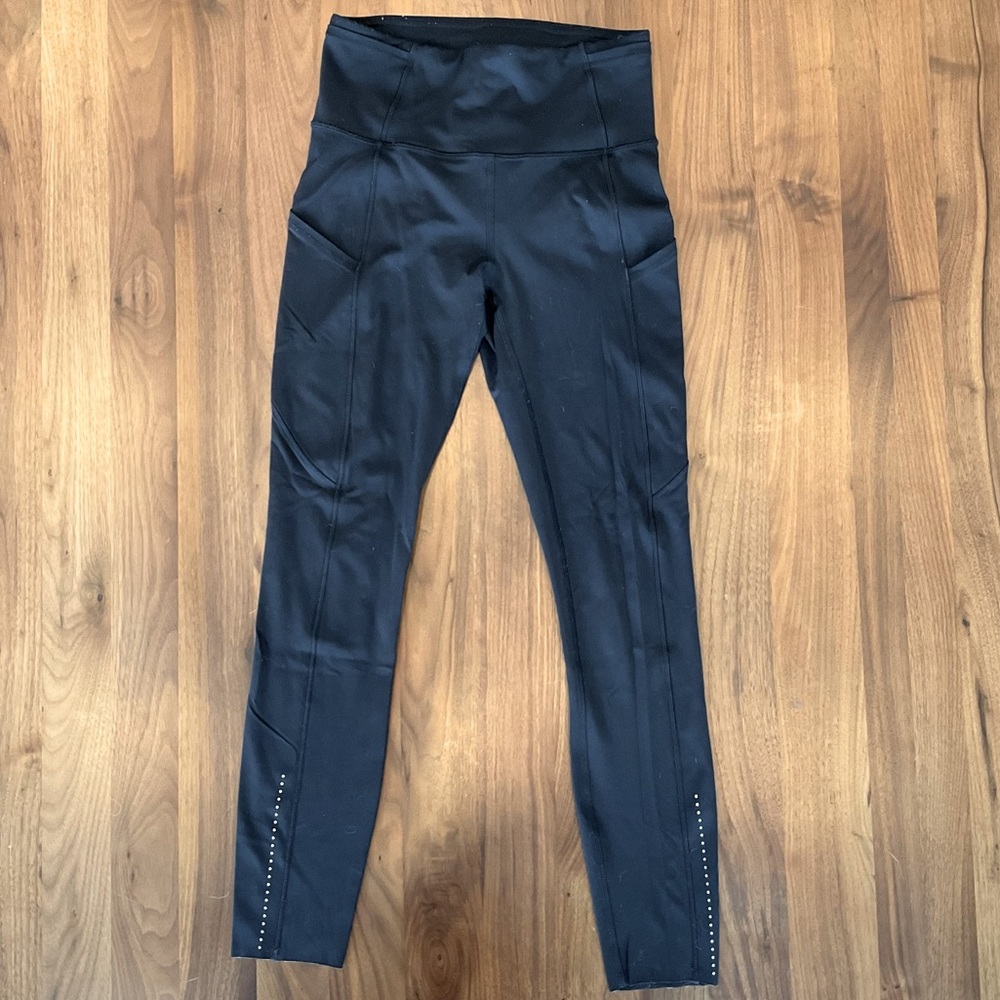Black Lululemon Leggings Swift Speed Running Tights